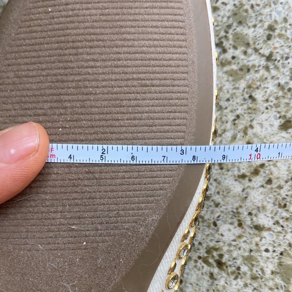 Camila Coelho Princess Cream Studded Mary Jane Flats Canvas Jewel Embellishments - Picture 6 of 11